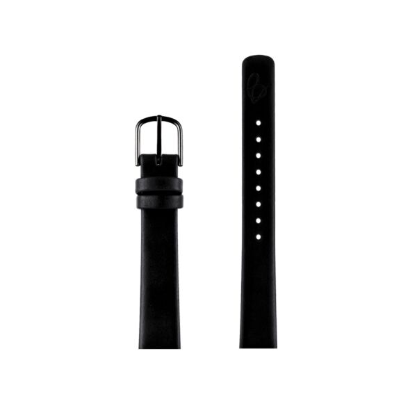 BLACK LEATHER STRAP 14 MM / 30 MM WATCH