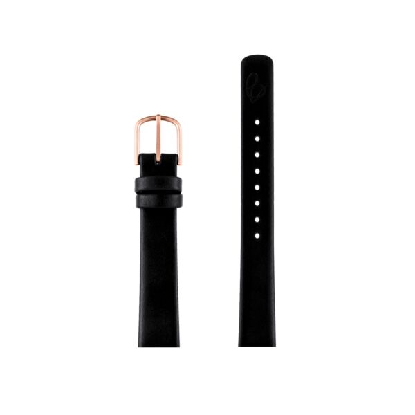 BLACK LEATHER STRAP 14 MM / 30 MM WATCH