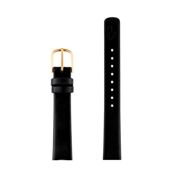 BLACK LEATHER STRAP 14 MM / 30 MM WATCH