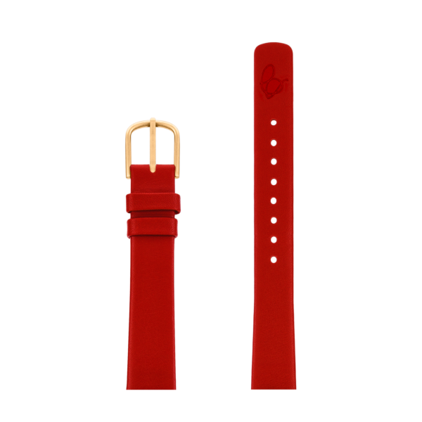 RED LEATHER STRAP 14 MM / 30 MM WATCH