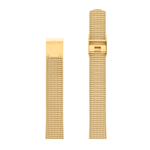 MATT GOLD MESH BAND 14 MM / 30 MM WATCH