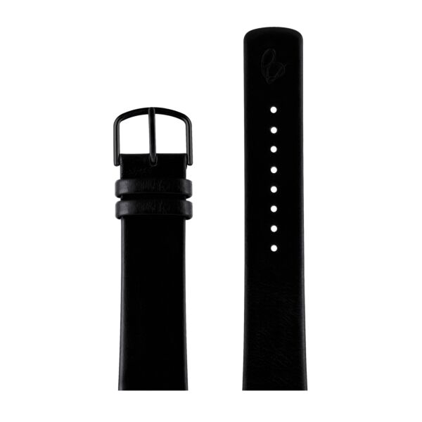 BLACK LEATHER STRAP 20 MM / 40 MM WATCH