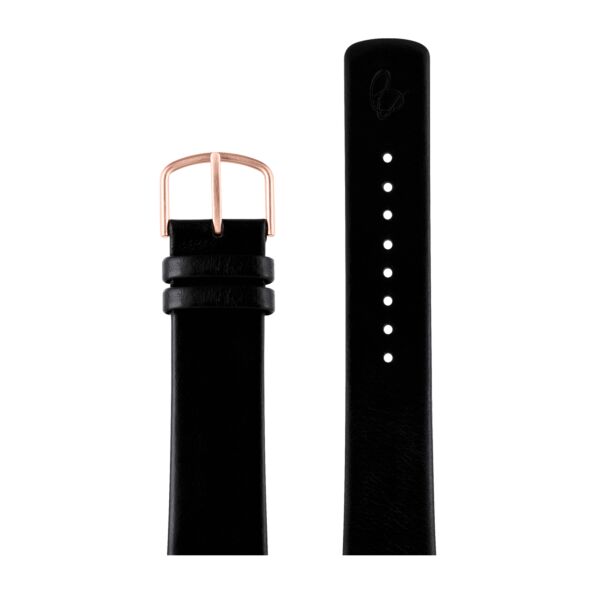 BLACK LEATHER STRAP 20 MM / 40 MM WATCH