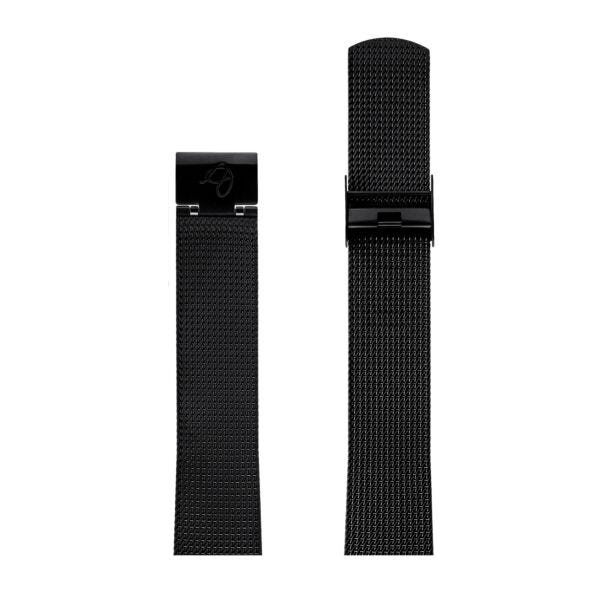 MATT BLACK MESH BAND 20 MM / 40 MM WATCH