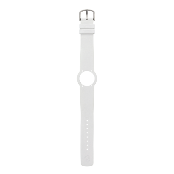 WHITE LEATHER STRAP 18 MM
