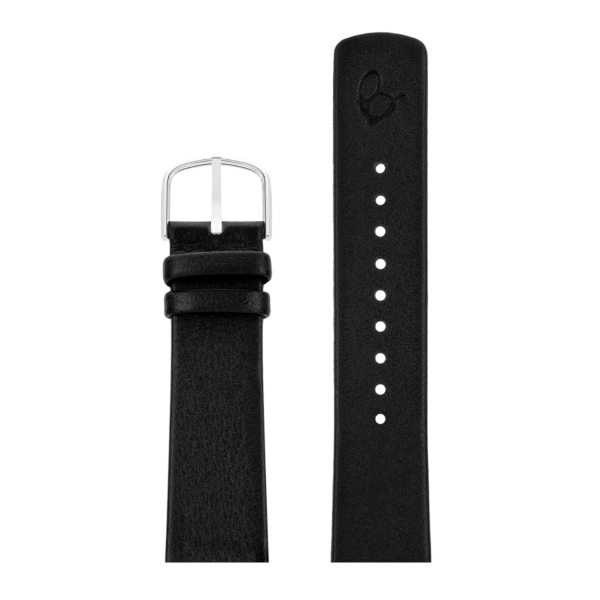 BLACK LEATHER STRAP 20 MM / 40 MM WATCH