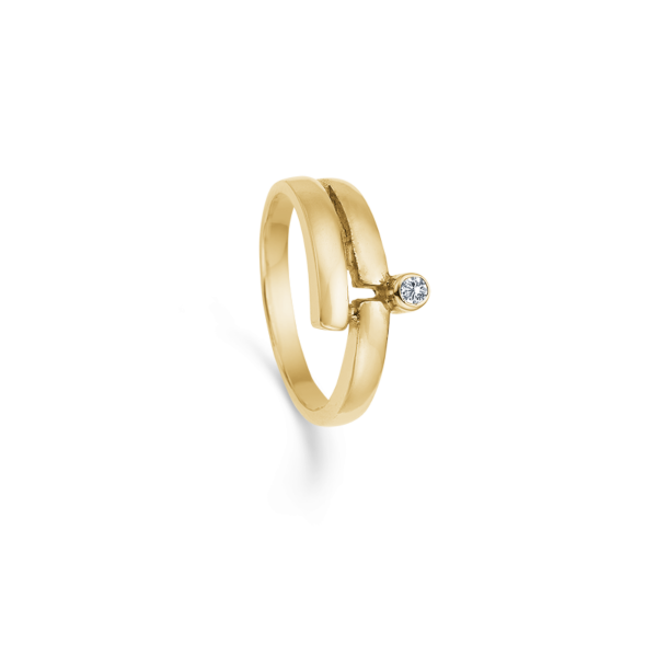 Anillo con diamante de 0,05 ct 