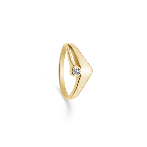 Anillo con diamante de 0,05 ct 