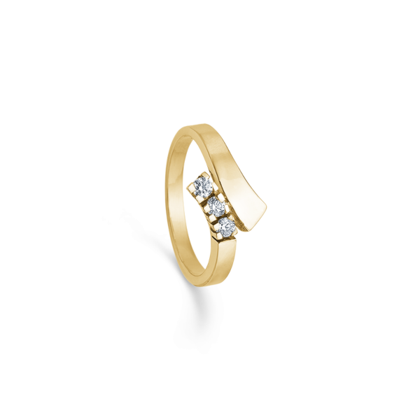 Anillo con diamante de 0,09 ct 