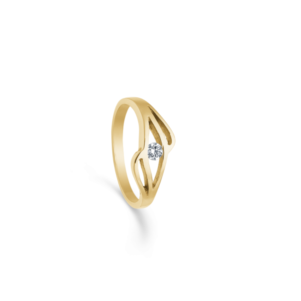 Anillo con diamante de 0,10 ct 