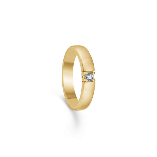 Anillo con diamante de 0,10 ct 