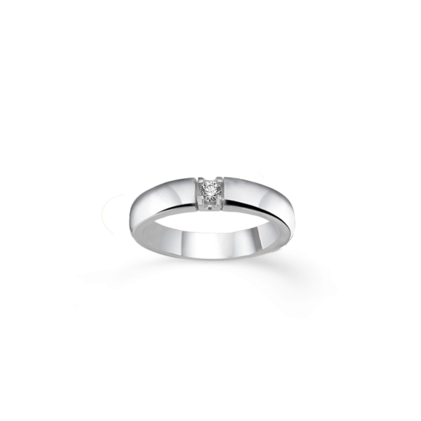 Anillo con diamante de 0,10 ct 