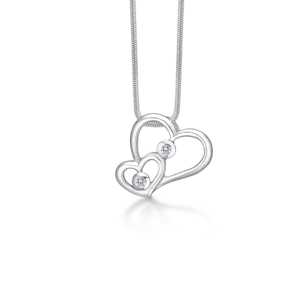 Colgante con circonia y cadena 