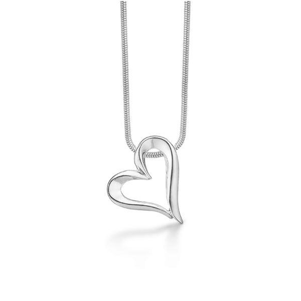 Colgante de corazón con cadena 