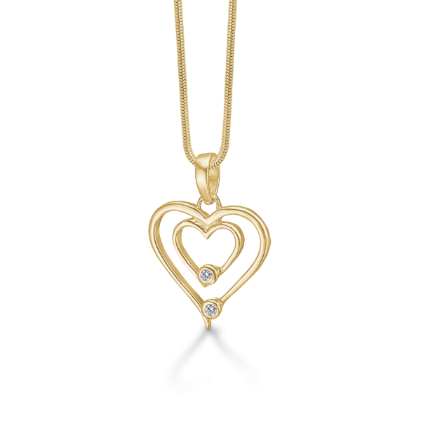 Colgante con circonia con cadena 