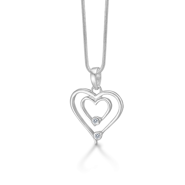 Colgante con circonia con cadena 