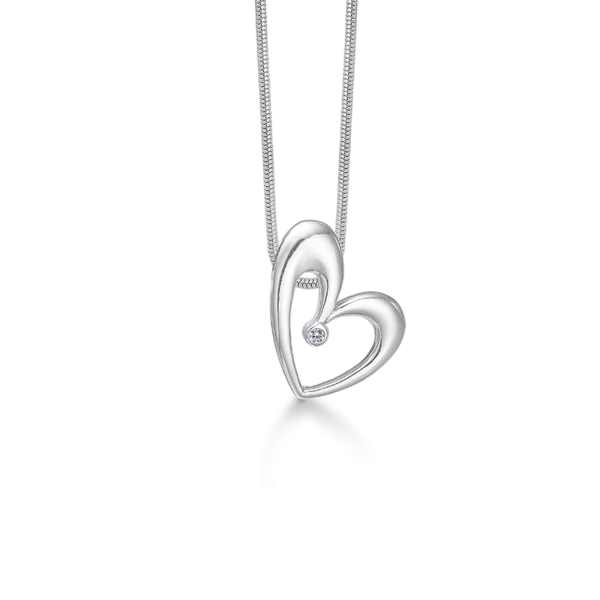 Colgante con circonia y cadena 