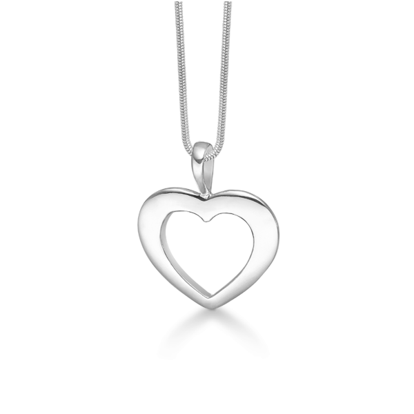 Colgante de corazón con cadena 