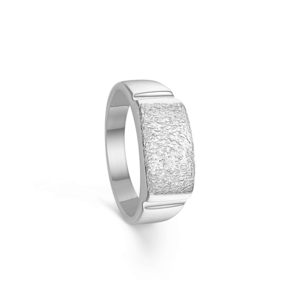 Anillo áspero y brillante para hombre
