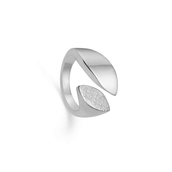Anillo brillante y martillado 