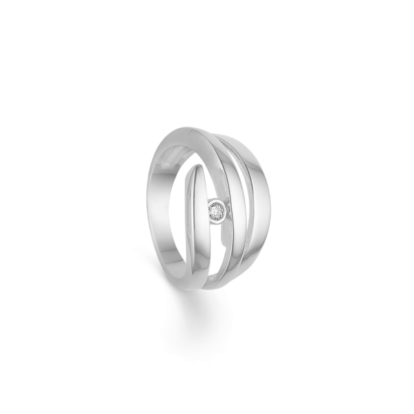 Anillo con diamante de 0,05 ct 