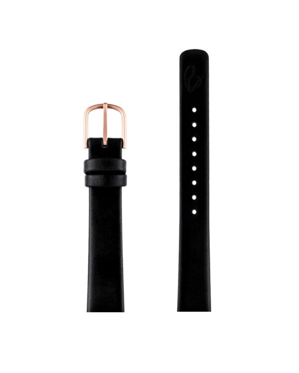 BLACK LEATHER STRAP 14 MM / 30 MM WATCH