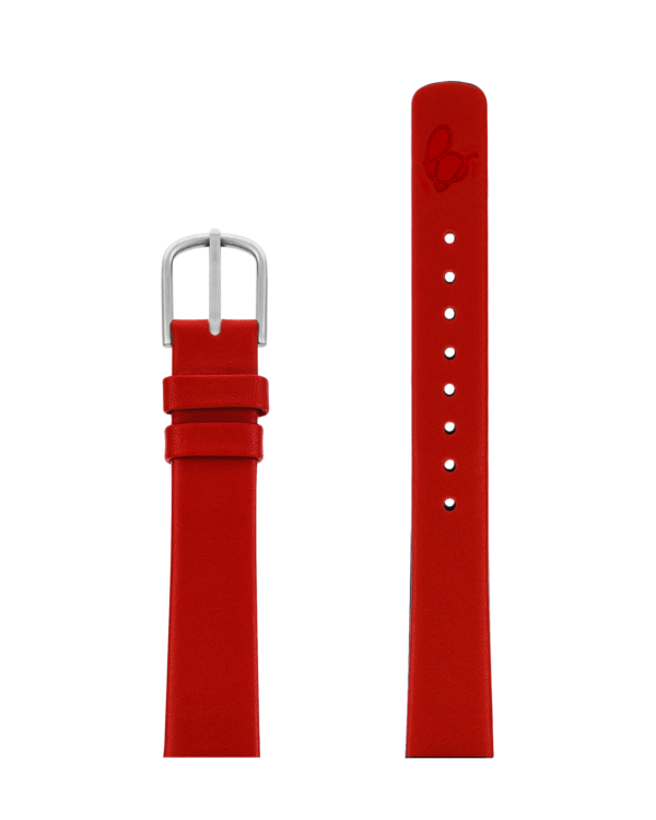 RED LEATHER STRAP 14 MM