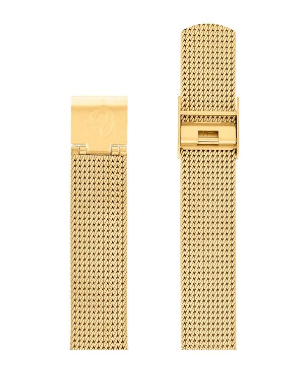 MATT GOLD MESH BAND 16 MM / 34 MM WATCH