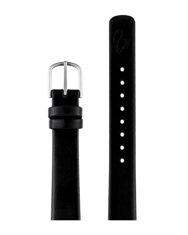 BLACK LEATHER STRAP 14 MM / 30 MM WATCH