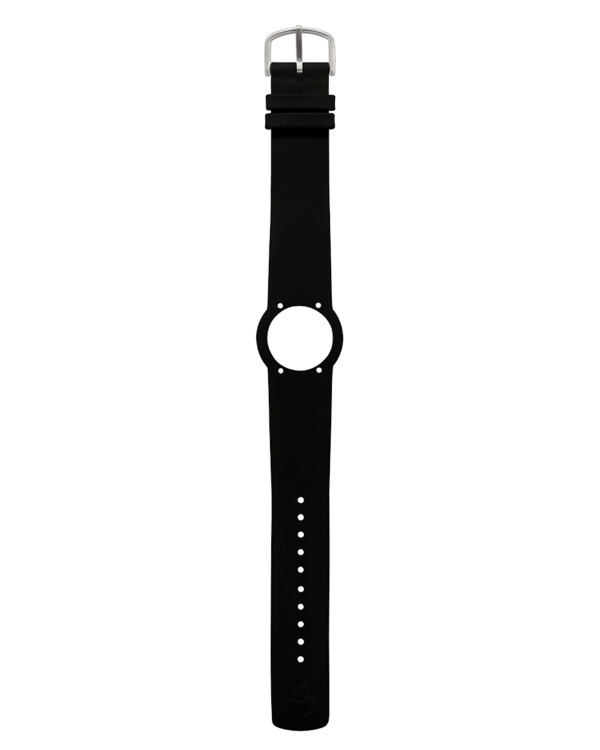 BLACK LEATHER STRAP 20 MM